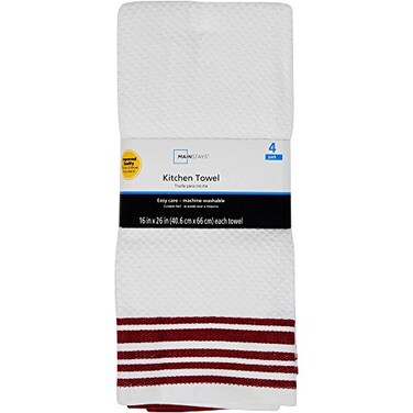 Mainstay MAINSTAYS COTTON KITCHEN TOWEL 4 PACK