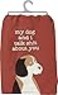 Primitives by Kathy Cotton Dish Towel Set Dog Design KitchenBathroom Decor Tea Towels 28x28