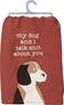 Primitives by Kathy Cotton Dish Towel Set Dog Design KitchenBathroom Decor Tea Towels 28x28
