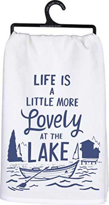 Primitives by Kathy 104268 LOL Made You Smile Dish Towel 28 x 28Inches Lovely at The Lake