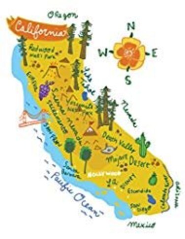 Allport Editions Hello California Kitchen Towel 100 Cotton Kitchen Dish Towel