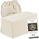 HONEST WEAVE GOTS Certified 100 Organic Flour Sack Cotton Kitchen Hand and Dish Towel Sets Extra Large 27x27 inches Fully Hemmed 12Pack Natural Tan