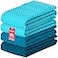 DecorRack 4 Pack Kitchen Towels 100 Cotton Dish Towels 15 x 25 Inch Absorbent Kitchen Towels for Drying Dishes Hand Towels Kitchen Cleaning Cloths Blue Set Pack of 4