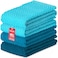 DecorRack 4 Pack Kitchen Towels 100 Cotton Dish Towels 15 x 25 Inch Absorbent Kitchen Towels for Drying Dishes Hand Towels Kitchen Cleaning Cloths Blue Set Pack of 4