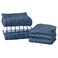 Ritz Premium Kitchen Towel and Dish Cloth Value Set Highly Absorbent Super Soft LongLasting 100 Cotton Checked and Solid Hand Towels Tea Towels Bar Towels 6 Pack Federal Blue