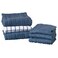 Ritz Premium Kitchen Towel and Dish Cloth Value Set Highly Absorbent Super Soft LongLasting 100 Cotton Checked and Solid Hand Towels Tea Towels Bar Towels 6 Pack Federal Blue