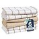 LANE LINEN Cotton Kitchen Towels and Dish Cloths Set 6Pack Absorbent QuickDrying Dish Towel 18 x 28 Soft Premium Hand and Tea Towels Beige