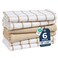 LANE LINEN Cotton Kitchen Towels and Dish Cloths Set 6Pack Absorbent QuickDrying Dish Towel 18 x 28 Soft Premium Hand and Tea Towels Beige
