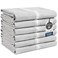 LANE LINEN 100 Cotton Kitchen Towels Set 6 Pack Kitchen Dish Towels Soft Durable Size 14x25 Good for Polishing Silverware Cleaning Ceramic Countertops Machine Washable Grey Chambray