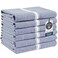 LANE LINEN Lane Linen Kitchen Towel Set 6 Pack 100 Cotton Hand Towels for Kitchen Dish Towels for Drying Dishes Lint Free 14x25 Good for Cleaning Windows Ceramic Surface Glass Stovetops Blue Chambray