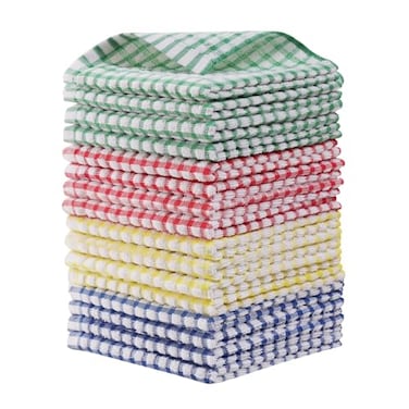 Egles 16 Packs Kitchen Dishcloths 12x12 Inches 100 Cotton Kitchen Dish Cloths for Washing Dishes Scrubbing Wash Cloths Dish Towels Sets Mix Color