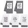 R HORSE 5Pcs Religious Christian Kitchen Dish Towel Black and White Check Cleaning Dishcloth Bible Verse Scripture Absorbent Bar Hand Towel Easter Gift for Women Men Housewarming Decor