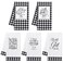 R HORSE 5Pcs Religious Christian Kitchen Dish Towel Black and White Check Cleaning Dishcloth Bible Verse Scripture Absorbent Bar Hand Towel Easter Gift for Women Men Housewarming Decor