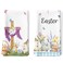 Arquiel 2Pcs Easter Christian Kitchen Tea Towels 100 Cotton Rabbit Flower Hand Towels Multiple Uses Quick Dry Dish Cloth for Table Kitchen Decor Housewarming Gifts