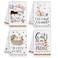 Hexagram Cat Kitchen Towels Set of 4 Cat Lover Gifts for Women Funny Cute Housewarming Dish Hand Towels for Home Kitchen Decor