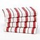 COTTON CRAFT Oversized Kitchen Towels 4 Pack 100 Cotton Basketweave Tea Dish Towels Absorbent Reusable Low Lint Quick Dry Cooking Drying Restaurant Bar Cleaning Cloth Napkin 20x30 Red Stripe