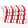 COTTON CRAFT Oversized Kitchen Towels 4 Pack 100 Cotton Basketweave Tea Dish Towels Absorbent Reusable Low Lint Quick Dry Cooking Drying Restaurant Bar Cleaning Cloth Napkin 20x30 Red Stripe