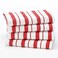COTTON CRAFT Oversized Kitchen Towels 4 Pack 100 Cotton Basketweave Tea Dish Towels Absorbent Reusable Low Lint Quick Dry Cooking Drying Restaurant Bar Cleaning Cloth Napkin 20x30 Red Stripe