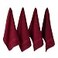 DII Basic Terry Collection Waffle Dishtowel Set 15x26 Solid Wine 4 Piece