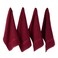 DII Basic Terry Collection Waffle Dishtowel Set 15x26 Solid Wine 4 Piece