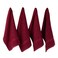 DII Basic Terry Collection Waffle Dishtowel Set 15x26 Solid Wine 4 Piece