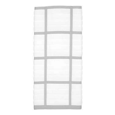 All-Clad AllClad Checked Kitchen Towel Highly Absorbent Super Soft Long Lasting 100 Cotton 17x30 Tea Towel for Cleaning Drying Dishes Pans Glassware or Countertops 1Pack Titanium Gray