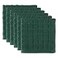 DII Basic Terry Collection Solid Windowpane Dishcloth Set 12x12 Dark Green 6 Piece