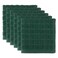 DII Basic Terry Collection Solid Windowpane Dishcloth Set 12x12 Dark Green 6 Piece