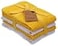 AMOUR INFINI Kitchen Towels Pack of 4 Absorbent Quick Drying Premium Cotton Tea Towel Kitchen Linens 16x28 Inch Dish Towels with Hanging Loop Yellow