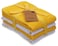 AMOUR INFINI Kitchen Towels Pack of 4 Absorbent Quick Drying Premium Cotton Tea Towel Kitchen Linens 16x28 Inch Dish Towels with Hanging Loop Yellow
