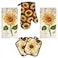 Lobyn Value Packs Golden Sunflower Kitchen Towel 5 Piece Linen Set 2 Towels 2 Pot Holders 1 Oven Mitt