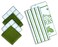 AMOUR INFINI Cotton Kitchen Towels and Dishcloths 6 Piece 4 Terry Dishcloths 12 x 12 and 2 Cotton Kitchen Towels 28 x 18 for Gifting and Decor Herbs Garden