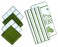 AMOUR INFINI Cotton Kitchen Towels and Dishcloths 6 Piece 4 Terry Dishcloths 12 x 12 and 2 Cotton Kitchen Towels 28 x 18 for Gifting and Decor Herbs Garden