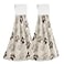 Aslsiy Dogs Paw Prints Hanging Kitchen Towels Animal Pets Bathroom Hand Tie Towel Fast Drying Dish Tea Towels for Bath Tabletop Gym Home Decor Set of 2