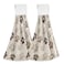 Aslsiy Dogs Paw Prints Hanging Kitchen Towels Animal Pets Bathroom Hand Tie Towel Fast Drying Dish Tea Towels for Bath Tabletop Gym Home Decor Set of 2