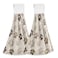 Aslsiy Dogs Paw Prints Hanging Kitchen Towels Animal Pets Bathroom Hand Tie Towel Fast Drying Dish Tea Towels for Bath Tabletop Gym Home Decor Set of 2