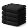 Homaxy 100 Cotton Waffle Weave Kitchen Towels 13 x 28 Inches Super Absorbent and Machine Washable Dish Towels for Drying Dishes 4Packs Black
