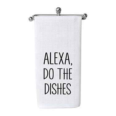 WCGXKO Funny Kitchen Towel Alexa Do The Dishes Housewarming Gift Hostess Gift Do The Dishes Alexa