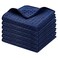 Homaxy Microfiber Waffle Weave Kitchen Dish Cloths 12 x 12 Inch Ultra Absorbent and Solid Color Dish Towels for Kitchen Fast Drying Dishcloth for Washing Dishes 6 Pack Navy Blue