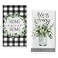 Seliem Summer Eucalyptus Greenery Kitchen Dish Towel Set of 2 Buffalo Plaid Check Absorbent Hand Drying Baking Cooking Cloth Spring Seasonal Farmhouse Decor Bless Our Sweet Home Decorations 18 x 26