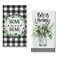 Seliem Summer Eucalyptus Greenery Kitchen Dish Towel Set of 2 Buffalo Plaid Check Absorbent Hand Drying Baking Cooking Cloth Spring Seasonal Farmhouse Decor Bless Our Sweet Home Decorations 18 x 26