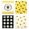 Whaline 4 Pack Bees Dishcloths Swedish Towels for Kitchen Reusable Bee Print Cotton Absorbent Cleaning Cloth Spring Summer Seasonal Washable Hand Towel Decoration for Kitchen Home Bathroom Office