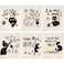 Hoolerry 6 Pcs Funny Black Cat Swedish Kitchen Dishcloths Reusable Sponge Swedish Cleaning Cloths Washable Dish Cloths Absorbent Christmas Decorative Kitchen Towels Housewarming Gift for Bathroom