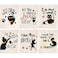 Hoolerry 6 Pcs Funny Black Cat Swedish Kitchen Dishcloths Reusable Sponge Swedish Cleaning Cloths Washable Dish Cloths Absorbent Christmas Decorative Kitchen Towels Housewarming Gift for Bathroom