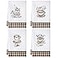 Ferraycle 4 Pieces Kitchen Dish Cloths Coffee Kitchen Hand Towels Absorbent Tea Towels 24 x 16 Inches Cafe Lover Gift Bar Decorative Dish Cloths Rags for FarmhouseMainly WhiteCup Pattern