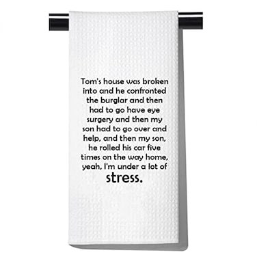 POFULL Housewives Gift Toms House was Broken Into Kitchen Towel Home Decor House was Broken into Towel