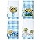 Tegeme 4 Pcs Sunflower Kitchen Towels Sunflower Gnome Dish Towels Sunshine Nautical Kitchen Hand Tea Cloths Housewarming Gift for Home 16 x 24BlueRomantic