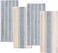 KAF Home Natural Rustic Farmhouse Slubbed Kitchen Towel 100 Cotton Dish Towel 18 x 28 Inches Soft and Absorbent Navy Set of 4