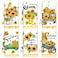 Tudomro 6 Pcs Sunflower Kitchen Towels Gnome Dish Seasonal Beach Cloth Summer Tea Towel Sunshine Nautical Kitchen Hand Tea Towels Housewarming Gift for Home