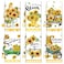 Tudomro 6 Pcs Sunflower Kitchen Towels Gnome Dish Seasonal Beach Cloth Summer Tea Towel Sunshine Nautical Kitchen Hand Tea Towels Housewarming Gift for Home